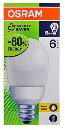 Energiesparlampe OSRAM Duluxstar Mini Ball, 15 W, L 121 mm