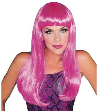 Perücke Glamour Wig, pink, Party Chique