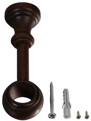 Liedeco Träger für Gardinenstangen Thüringen einläufig, ø 28 mm, 1 STK nußbaum L 12 cm
