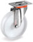 Roulette INOX pivotante diamètre 80 mm roue polyamide blanc - 150 Kg