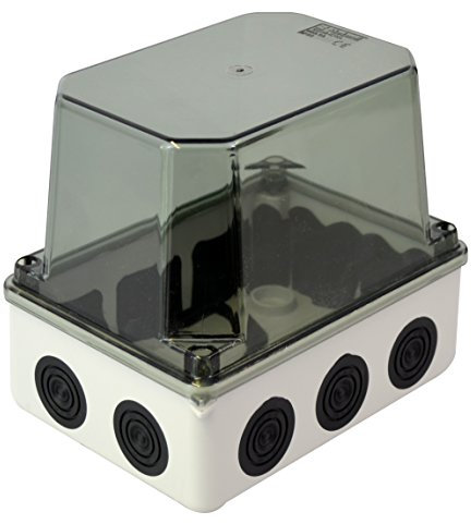 Kunststoffgehäuse Installationsgehäuse 10 Membraneingänge | IP65 | 150x110x135 mm | Aufputz Abzweigdosen Verteilerdose Abzweigdose Wasserdicht Aussen Box Verbindungsdose