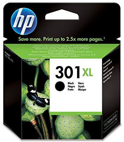 HP - Cartucho de tinta original 301XL de alta capacidad negro