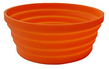 Ecoart Silicone Expandable Collapsible Bowl for Travel Camping Hiking (Orange(S))
