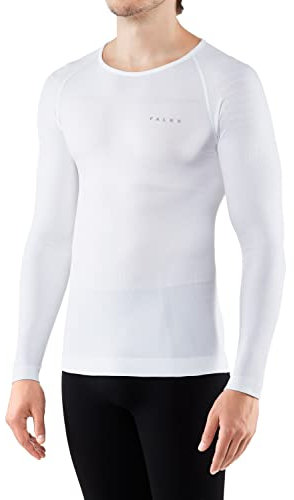 FALKE Warm Round Neck M L/S SH hilo funcional secado rápido termo 1 pieza, Capa de base superior Hombre, Blanco (White 2860), XXL