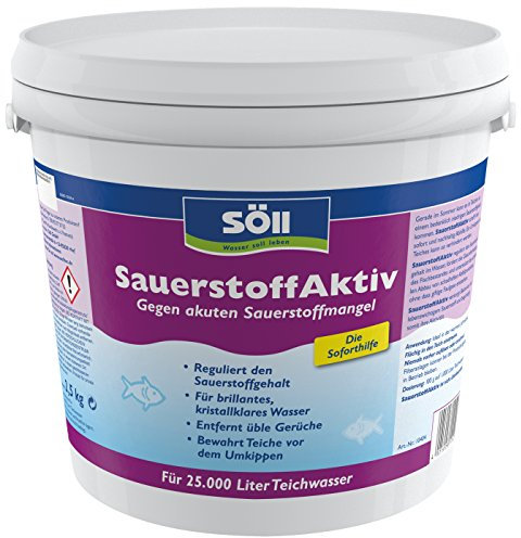 Söll 80430 SauerstoffAktiv, 2500 g - Soforthilfe bei akutem Sauerstoffmangel,für eine gesunde Teichfauna von Bakterium bis Fisch, bewahrt Teiche vor dem Umkippen