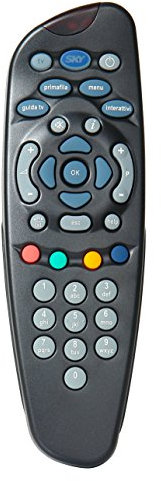 SKY HD, Telecomando Comprensivo di 2 Batterie Duracell, Funziona con il Decoder Sky HD e Televisione, Autentici SKY705
