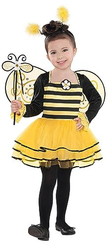 (PKT) (997651) Child Girls Ballerina Bee Costume (3-4yr), Gelb/Schwarz