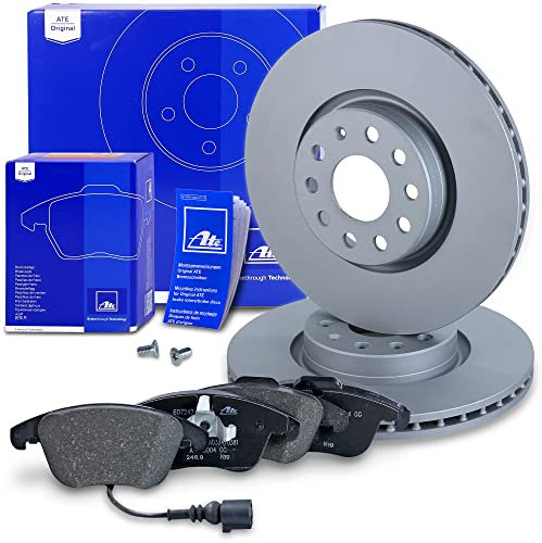 ATE Bremsenset Vorderachse inkl. Bremsscheiben vorne Ø 312 mm belüftet und Bremsbeläge vorne + Warnkontakt Kompatibel mit AUDI Q3 (8UB,8UG), SEAT ALHAMBRA (710, 711), VW SHARAN (7N1, 7N2), TIGUAN (5N)