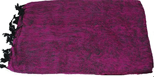 Fair Trade Tibetische Yakwolle Wolle Schal/Decke 1.8M X 0.8M - Lilatöne, 1.8m X 0.8m