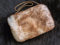 Natur-Fell-Shop Muff/Handwärmer aus echtem Lammfell/m. Kleiner Innentasche/weiß-braun