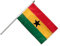 Flaggenfritze Stockflagge Ghana - 30 x 45 cm