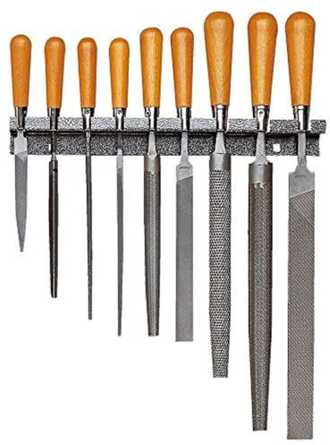 FACOM - Ensemble de 9 Limes et Râpes - STU - 2 Limes Plates, 2 Limes Demi-Rondes, 2 Limes Rondes, 1 Lime Carrée, 1 Lime Triangulaire, 1 Râpe Demi-Ronde - Outillage de Qualité - Usage Professionnel