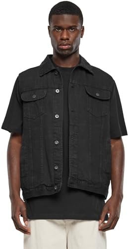 Urban Classics Gr. S Herren Denim Vest TB 514 Regular Fit - Schwarz (blackraw 12) - S