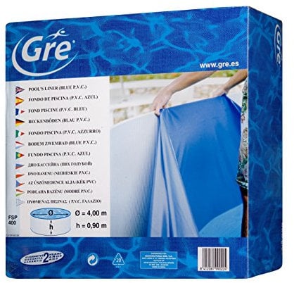 Gre FPROV915 - Liner per piscine ovali, 915 x 470 x 120 cm (Lunghezza x Larghezza x Altezza), sistema con aggancio, colore blu