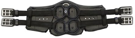 Stübben Equi-Soft® Sattelgurt inkl. Polster - schwarz - 65cm - Lammfell anthrazit-schwarz