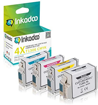 Inkadoo Druckerpatronen kompatibel mit Epson C13T13064010 / T1306 Stylus Office BX 635 FWD 525 WD 630 FW Stylus Office B 42 WD WorkForce 630