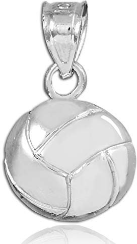 Silver Charm Volleyball Sport-Anhänger Halskette (Kommt mit Eine 45 cm Kette)
