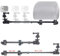 ChargerCity Dual Post Telescopic Headrest Mount for All GoPro Hero Session AKASO APEMAN ROAM ICEFOX Yi 4K Action Cam Camera to record Drifting Race Track Racing Video (include Tripod Adapter & Wrench)