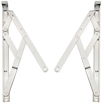 Pair of 13mm x 10 inch Top Hung Window Stays/Friction Hinges - Designed to Stay Open in Any Position Due to Friction, for uPVC or Aluminium profiled Windows (259mm).