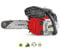 GREENCUT GS250X-10 - Motosega da potatura a benzina da 25,4 cc e 1,4 CV con lama da 10'', avviamento Easy-Start, sistema antivibrazioni, include paralama e kit di montaggio