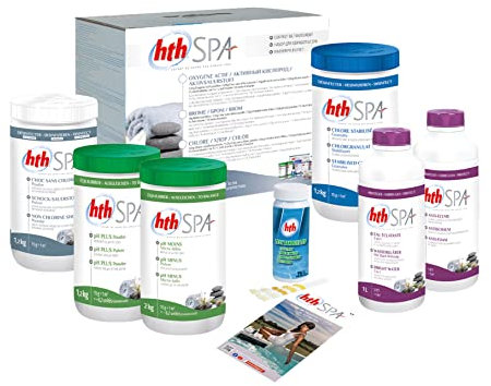 HTH Spa Chimie Kit de démarrage chlore (5.6 Kg + 2L)