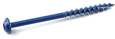 Kreg SML-C250B-250 Blue-Kote wetterfeste Taschenlochschrauben, 6,4 cm, 8 grob, Unterlegscheibenkopf, 250 Stück