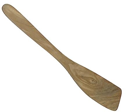 Berard Olive Wood Curved Spatula, Beige, 30 cm