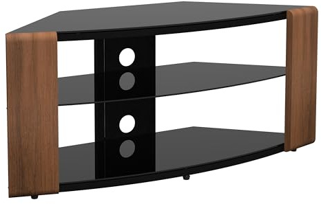 AVF Walnut Corner TV Stand, 1.08m, for 55 Inch TVs