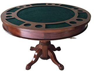 Kunibert Pokerspieltisch Poker/Esstisch/Alles in einem Tisch, Massivholz rund Breite120cm