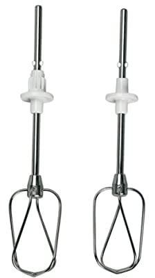 SEB Krups SS-192926 2x ORIGINAL Turbobesen Rührbesen Schneebesen Quirl Rechts + Links z.T. 3Mix7000 3Mix9000 Handmixer Handrührer Küchenmaschine
