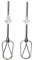 SEB Krups SS-192926 2x ORIGINAL Turbobesen Rührbesen Schneebesen Quirl Rechts + Links z.T. 3Mix7000 3Mix9000 Handmixer Handrührer Küchenmaschine