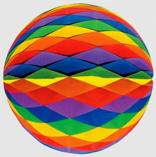 DS 6er Set Wabenbälle Regenbogen 20cm, Brandschutz Verordnung B1, Lieferung frei Haus