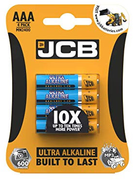 S5492 JCB AAA Ultra Alkaline Batteries - Pack of 4