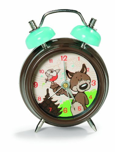 NICI 33902 - Wecker Wolf Ø 6 cm x 9.7 cm