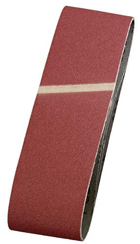 kwb Schleifbänder 75x533 mm aus Edelkorund mit Körnung 240, Spezialverleimung und flexiblem Baumwollgewebe für den feinen Schliff von Holz und Metall