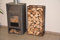 Metalltechnik Dermbach GmbH Kaminholzregal Innen STAB Plan 900 x 500 - Corten Effect