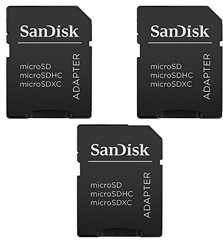 Sandisk Adapter für MicroSD / MicroSDHC / SDHC, kompatibel mit Speicherkarten bis zu 32 GB Kapazität, 3 Stück