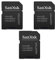 Sandisk Adapter für MicroSD / MicroSDHC / SDHC, kompatibel mit Speicherkarten bis zu 32 GB Kapazität, 3 Stück