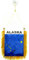 AZ FLAG - Wimpel Alaska - 15x10 cm - Bundesstaat Alaska Mini Flagge 10 x 15 Cm - Auto Pennant Spezielle Auto