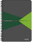 Leitz 44580055 Office Collegeblock A5 kariert, spiralgebunden mit Karton Einband Grün