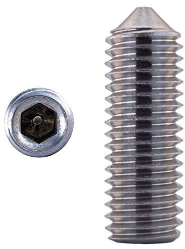 Gewindestift M8 X 8 DIN 914 m. Spitze Edelstahl A2 (1 Stück) - V2A Madenschraube