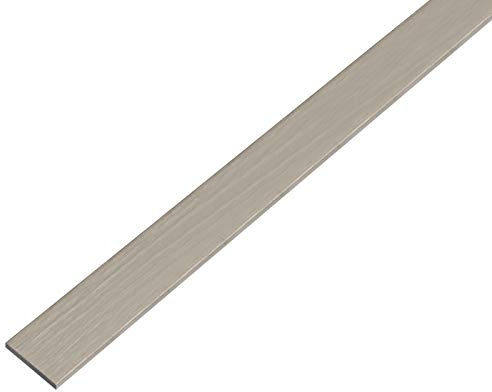 Alberts 488673 Flachstange | selbstklebend | Aluminium, edelstahldesign, dunkel | 1000 x 20 x 2 mm