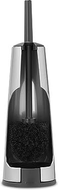 Brabantia 414640 Toilet Brush and Holder - Brilliant Steel, Steel/Black