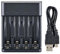 Battery Charger for AA & AAA - 4 Slot Intelligent Fast Charge With Indicator - For Ni-MH Ni-CD Rechargeable Batteries - Works with Mains USB Plug | Computer | Power Bank - Micro USB Input