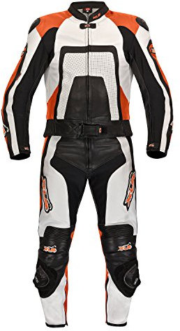 XLS Lederkombi Zweiteiler Orange Motorradkombi zweiteilig