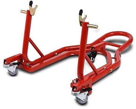 ConStands Mover II Universal - Motorrad Montageständer für Triumph Daytona 675 Rot Hinten Rangierhilfe Hinterrad-Ständer Heber