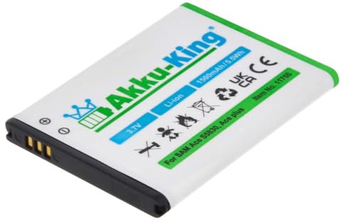 Akku-King Akku kompatibel mit Samsung EB494358VU, EB-L1P3DVU - Li-Ion 1500mAh - für Galaxy Ace S5830, Ace Plus, Gio S5660, Wave M GT-S7250, mini 2