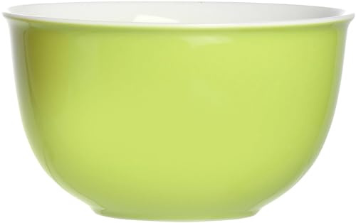 Ritzenhoff & Breker Doppio Müslischale ø 14 cm, 1 Stück, Schale mit farbiger Außenseite, Buntes Mix-und-Match-Geschirr, Porzellan, Grün
