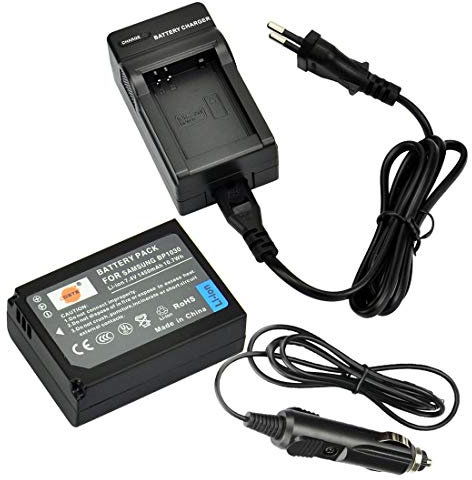 DSTE Rechange Batterie et DC124E Voyage Chargeur Compatible pour Samsung BP-1030 NX200 NX210 NX300 NX1000 NX1100 NX2000 NX300 M NX500 Digital Caméra comme BP1030 BP1130 ED-BP1030