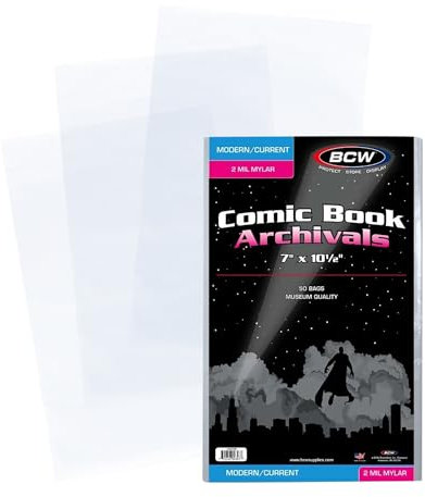 Current Comic Mylar Bags 2 Mil x 50 per pack